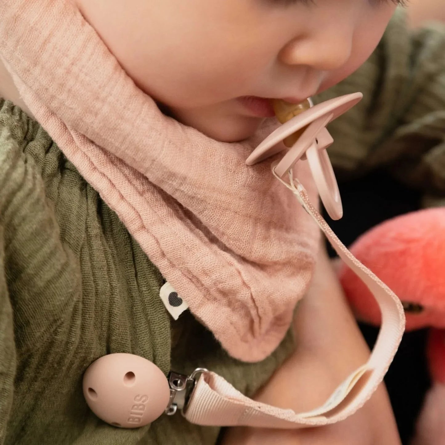Ruban pour attache-tétine BIBS - Rose poudré