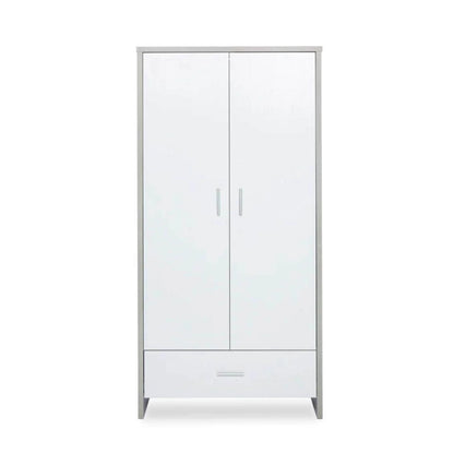 Ickle Bubba Pembrey Wardrobe - Ash Grey & White