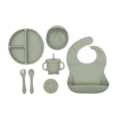 Ensemble d'alimentation en silicone BLW Essentials - Sauge