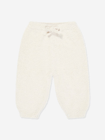 7AM Enfant Baby  Fuzzy Boxy Lounge Pants in Ivory