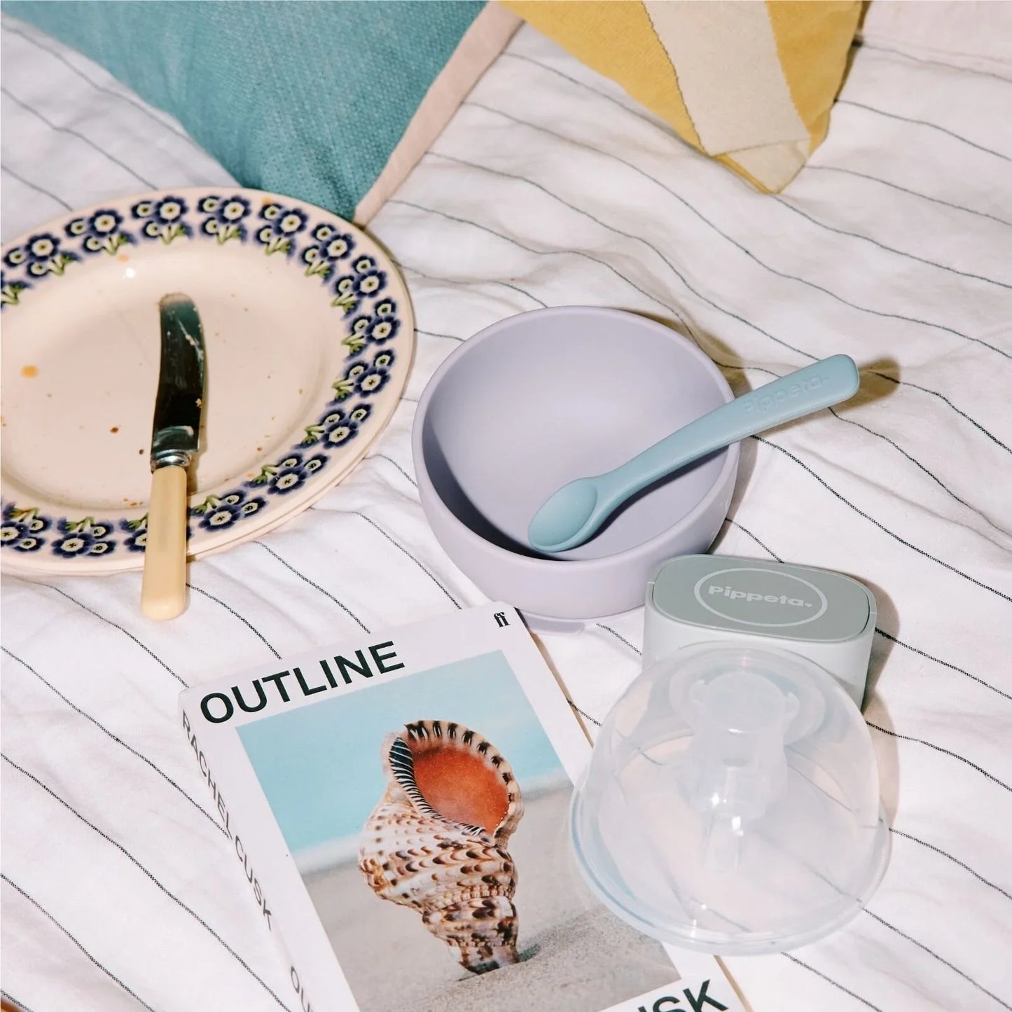 Bol à ventouse en silicone Pippeta - Rose cendré