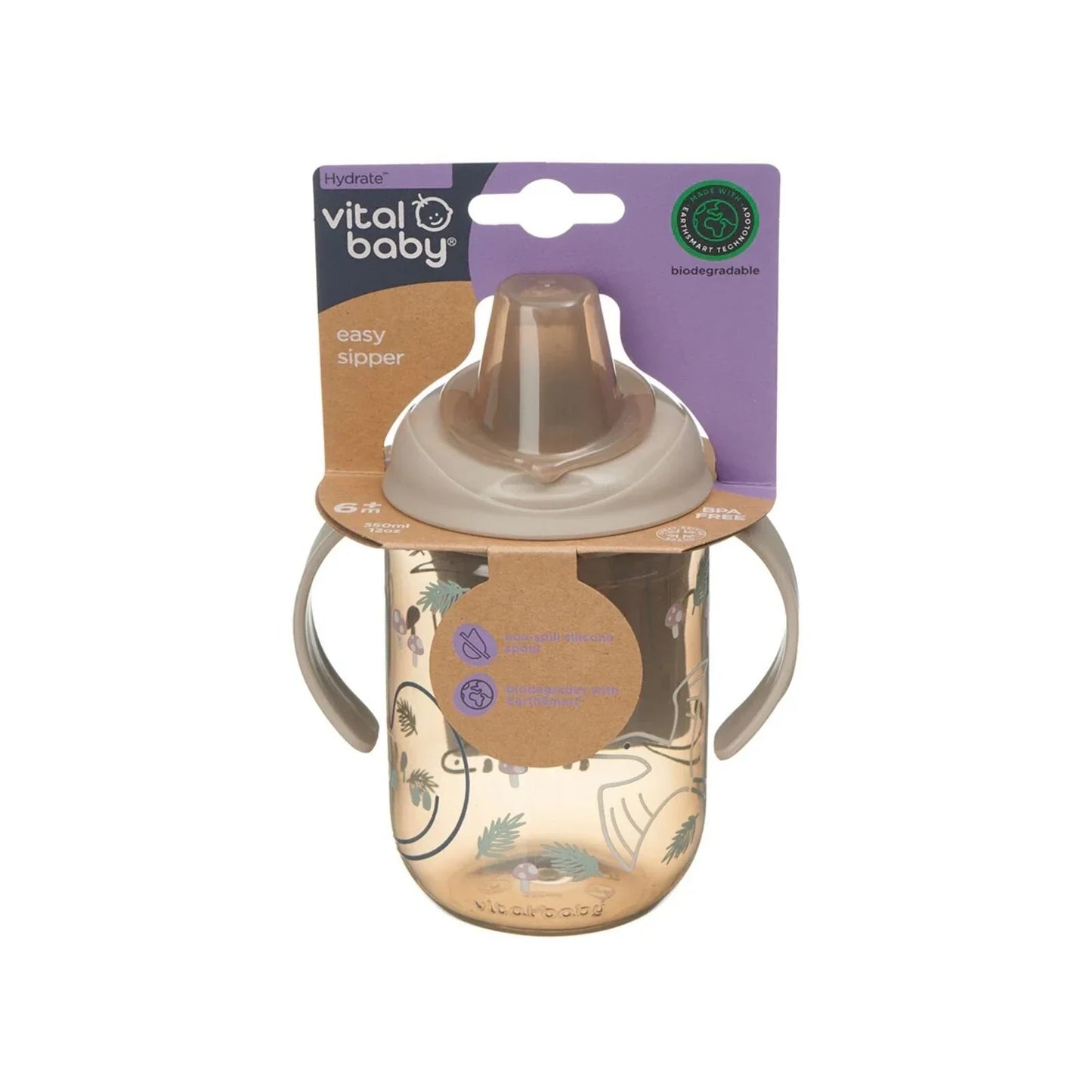 Vital Baby Hydrate Easy Sipper Cup 350ml - Natural Stone