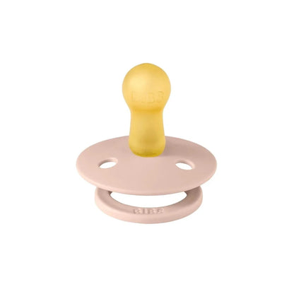 Sucettes en latex colorées BIBS 0-6 mois, lot de 2 - Vanille et Rose