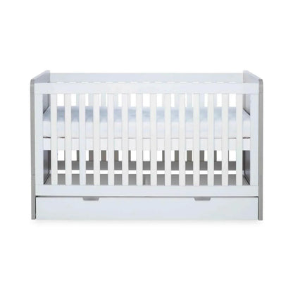 Ickle Bubba Pembrey Furniture Set Under Drawer Ash Grey & White 3 pcs - Premium Sprung Mattress