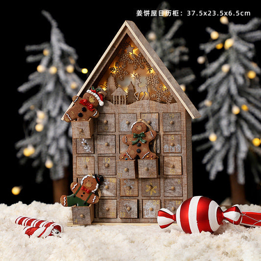 calendrier de Noël en bois 