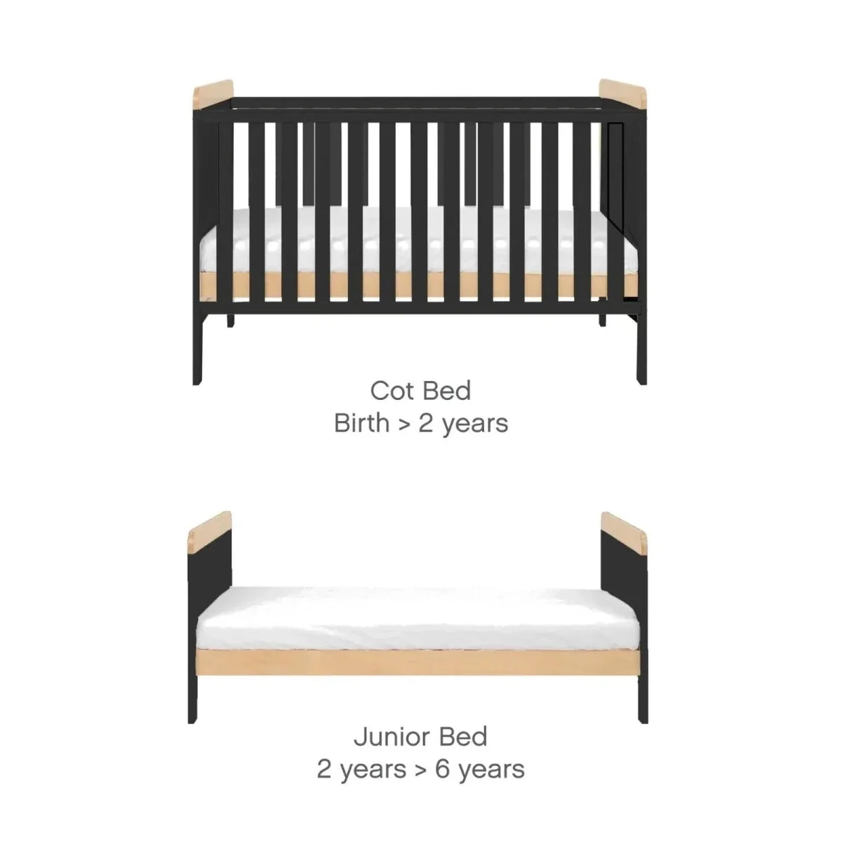 Tutti Bambini Rio 2 pcs Room Set - Slate/Honey Oak