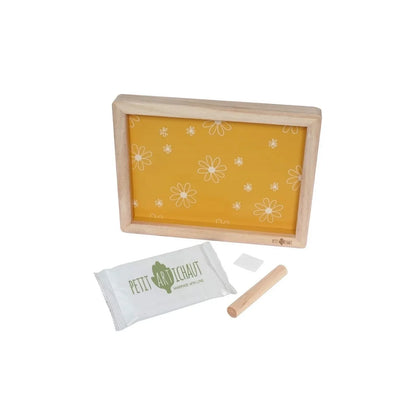 Petit Artichaut Cadre Classique avec Empreintes de Mains et de Pieds - Daisy Ocre