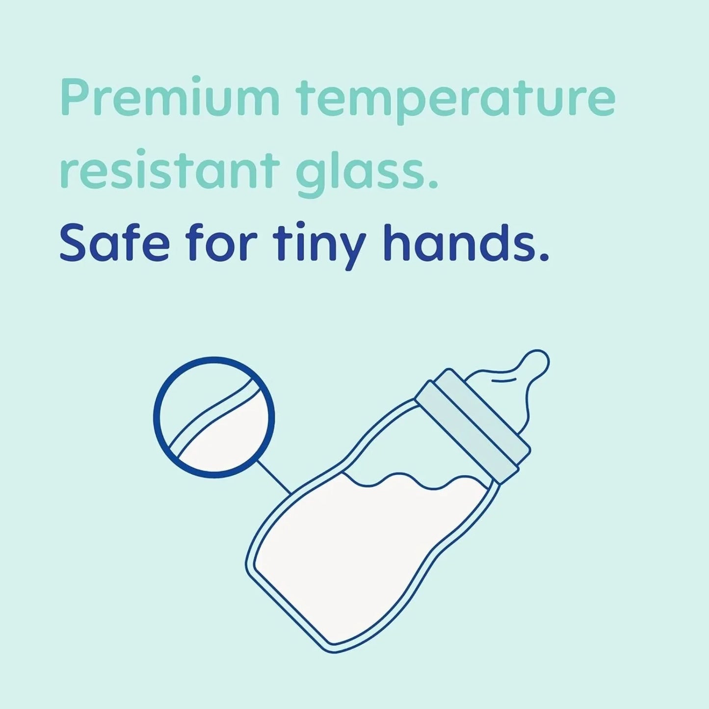 MAM Feel Good Forest Glass Baby Bottle 90ml Assorted