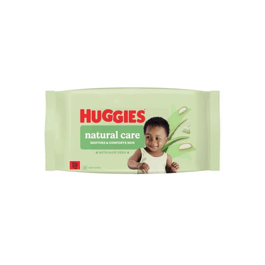 Lingettes pour bébé Huggies Natural Care sans plastique, paquet de 48