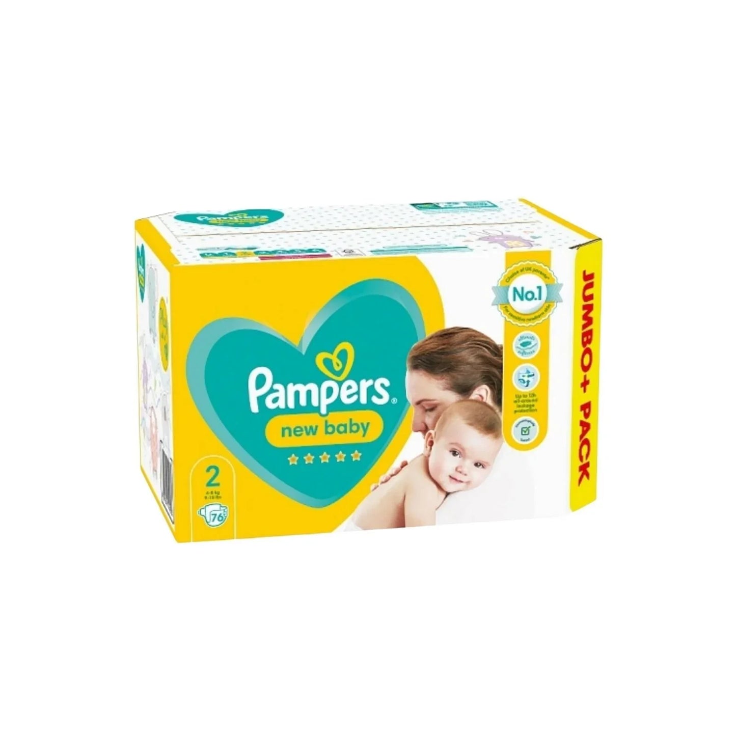 Pampers Nouveau-né Taille 2, paquet géant - 76 couches