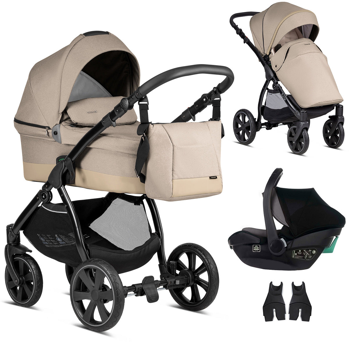 Noordi Sole Go 3in1 + Travel Carrier Car Seat, Chateau Grey