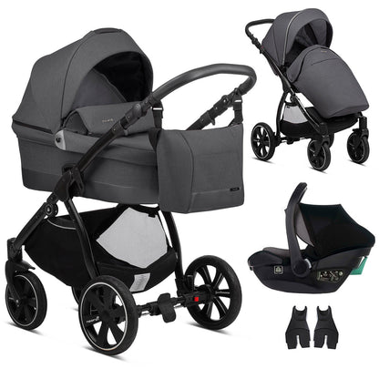 Noordi Sole Go 3in1 + Travel Carrier Car Seat, Black