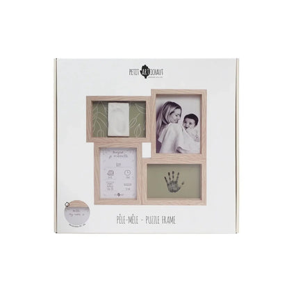 Cadre puzzle Petit Artichaut avec empreintes de mains et de pieds - Olivier