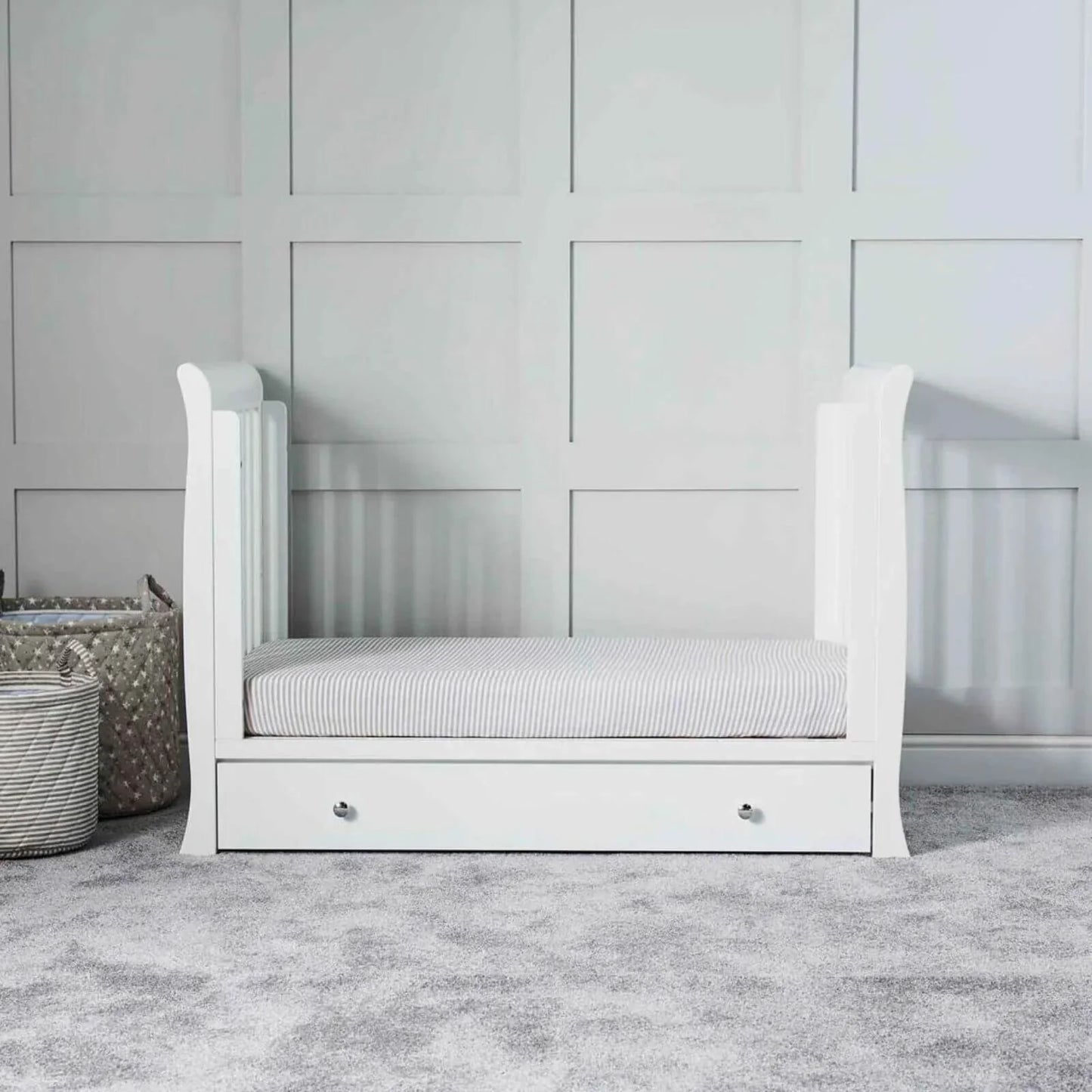 Ickle Bubba Snowdon 4 in 1 Mini 3 Piece Furniture Set White - Premium Pocket Sprung Mattress