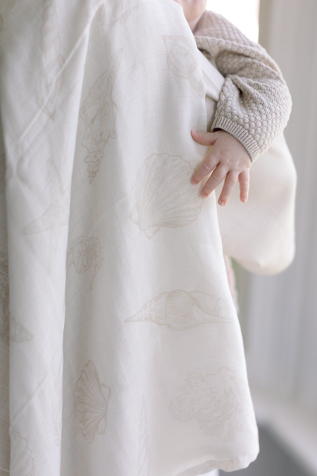 Seashell Large Swaddle Muslin