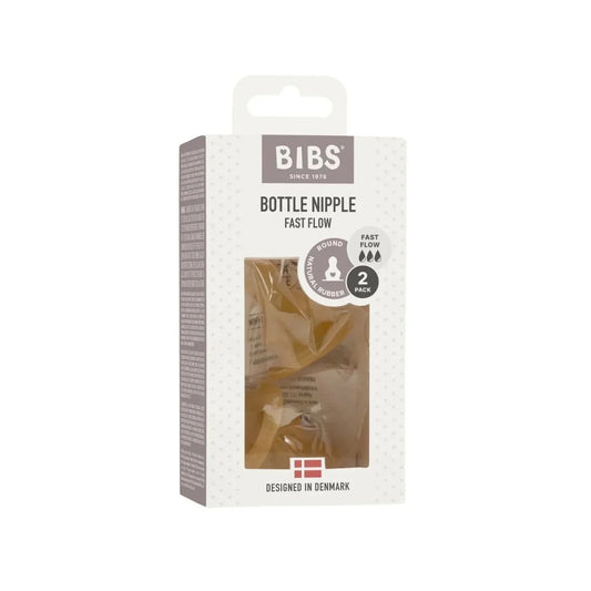 Tétines BIBS en latex à débit rapide, 4 mois et plus, lot de 2