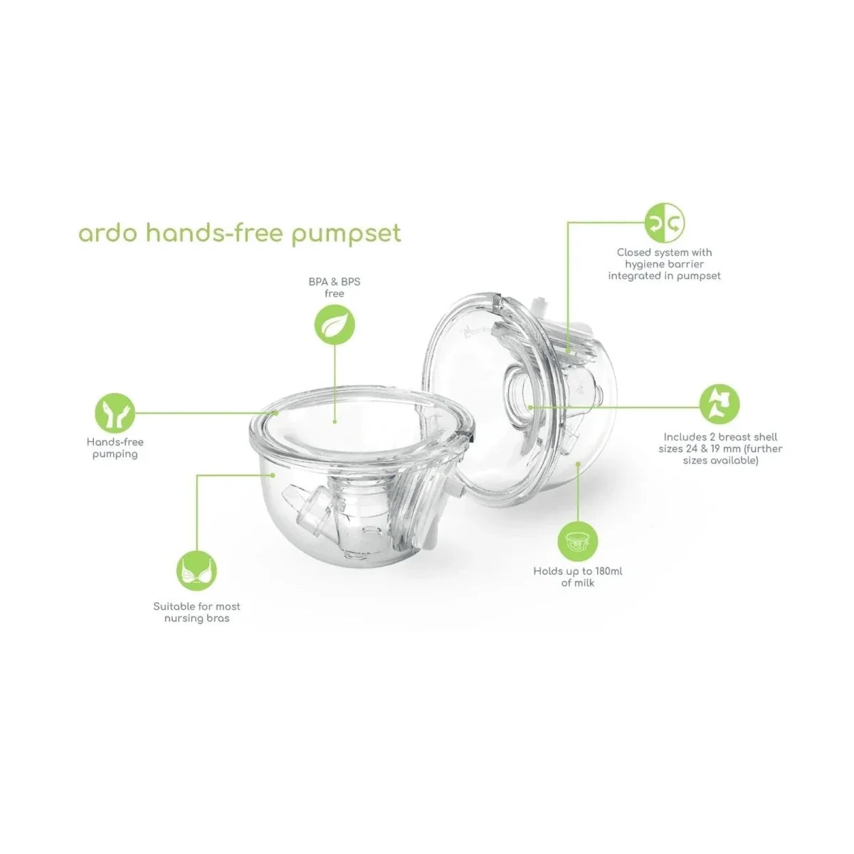 Ardo Hands Free Double Pump Set