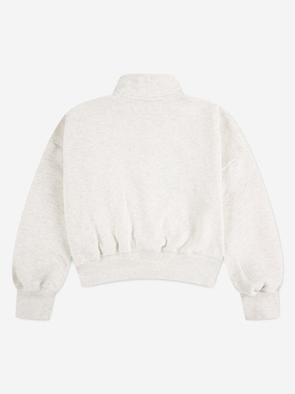 Abercrombie & Fitch Girls Essential 1/4 Zip Pullover in Ivory