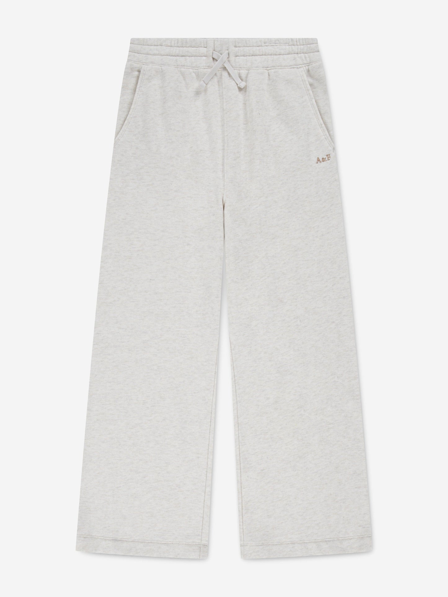 Abercrombie & Fitch Girls Essential Wide Leg Joggers in Grey