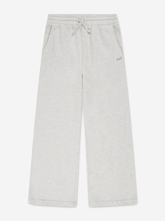 Abercrombie & Fitch Girls Essential Wide Leg Joggers in Grey