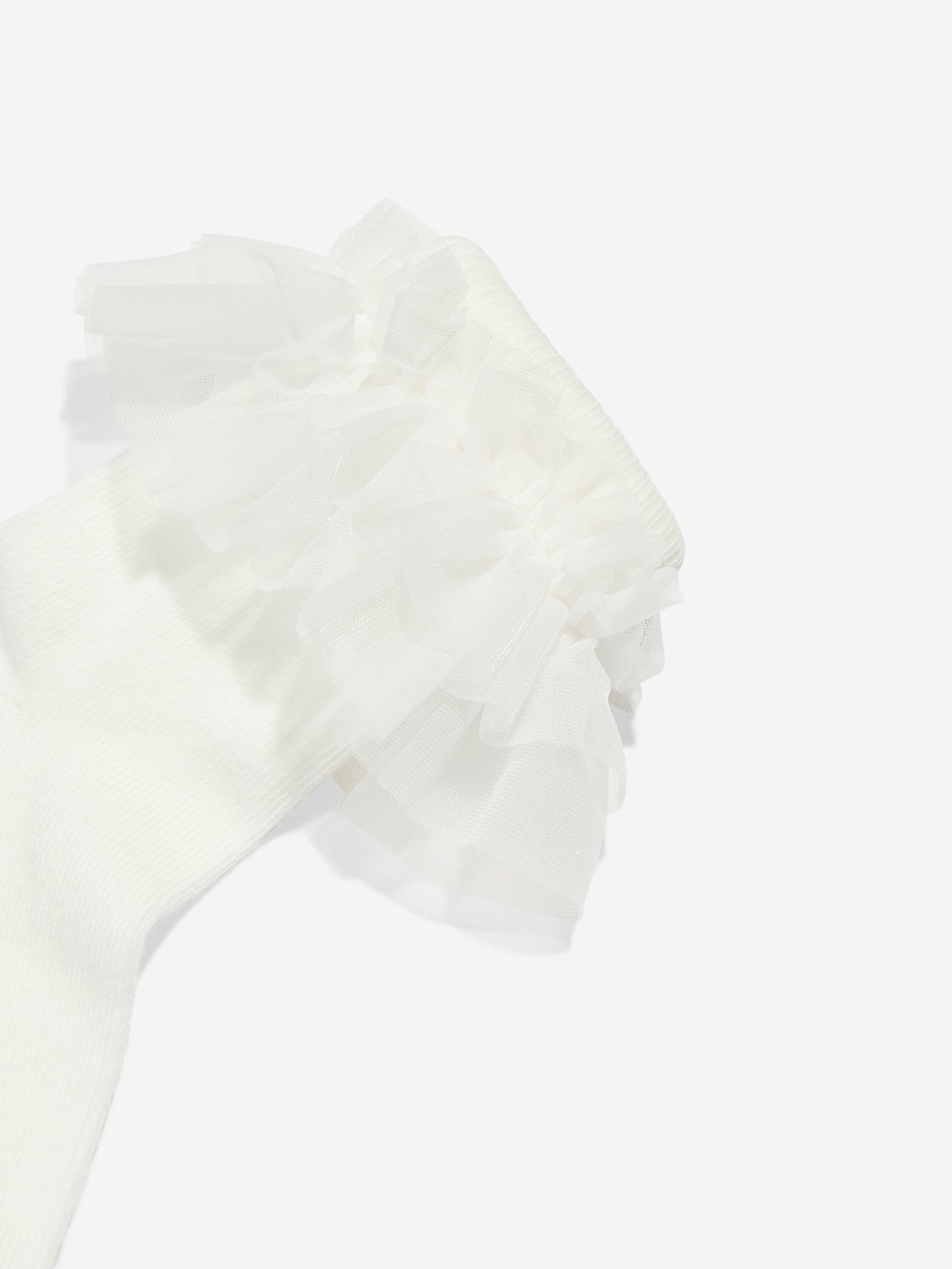 Angels Face Girls Frilly Socks in White