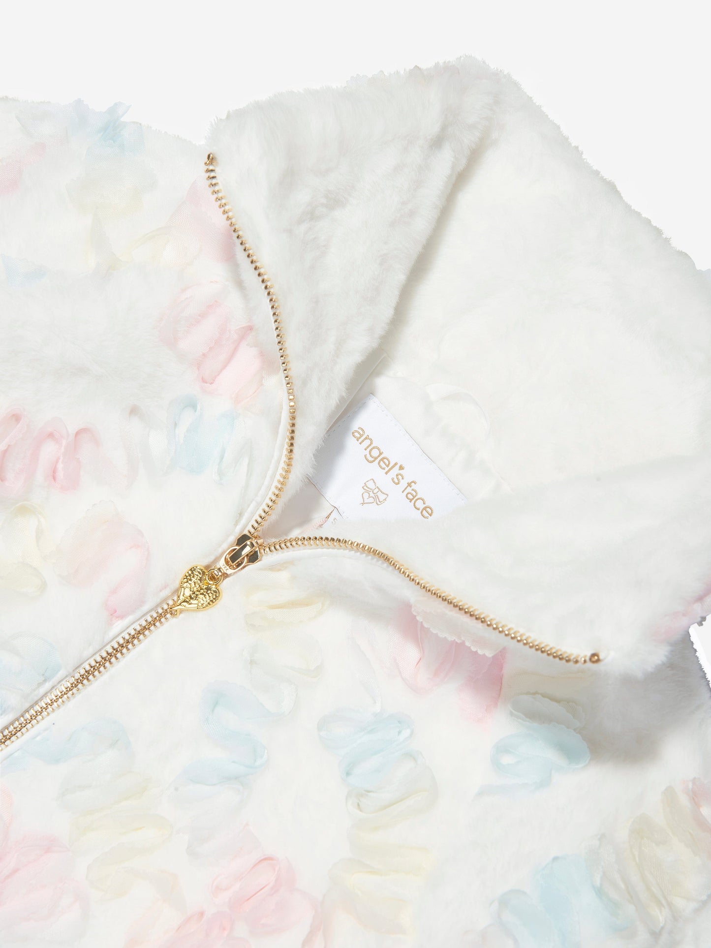 Angels Face Girls Oscars Pastel Fur Jacket in Multicolour