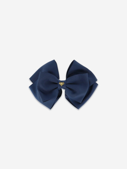 Angels Face Girls Mega Bow Hair Clip in Navy