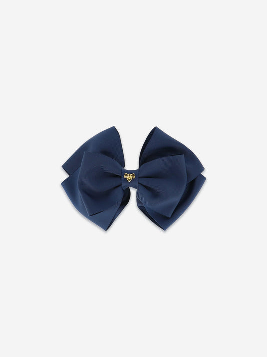 Angels Face Girls Mega Bow Hair Clip in Navy