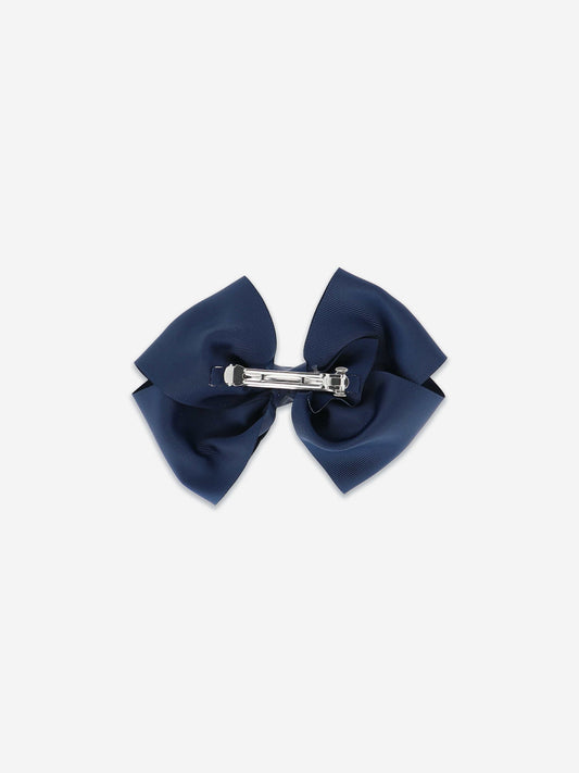 Angels Face Girls Mega Bow Hair Clip in Navy