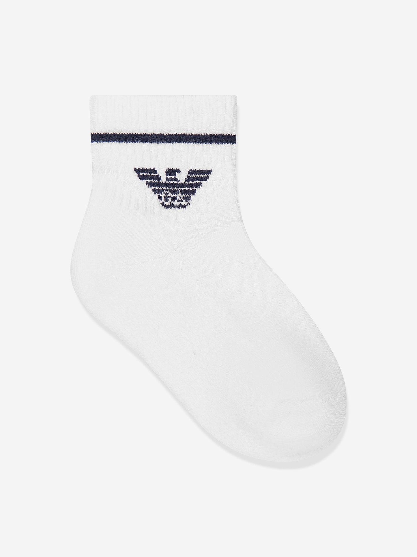 Emporio Armani Boys Cotton Logo Socks in Navy