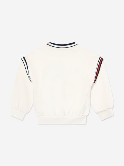 Emporio Armani Kids Logo Sweatshirt in Ivory