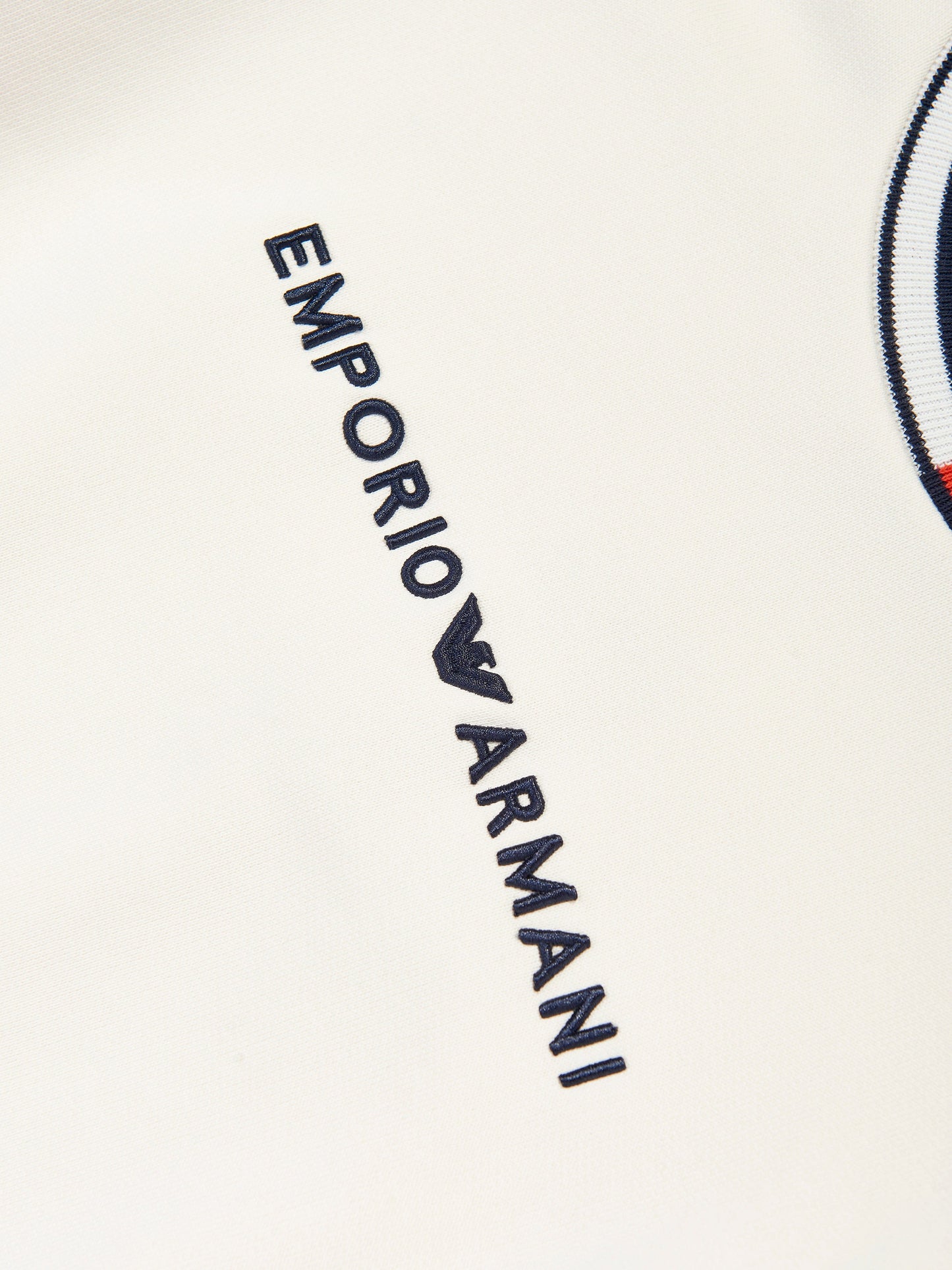 Emporio Armani Kids Logo Sweatshirt in Ivory