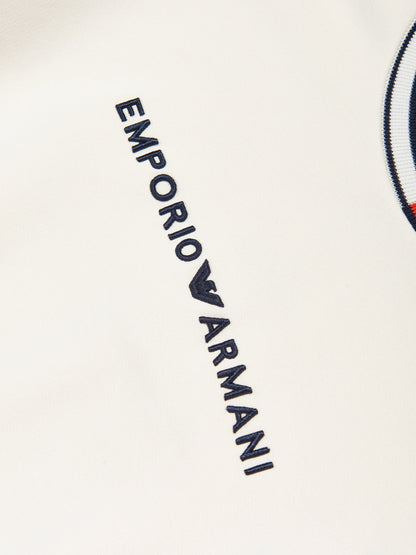 Emporio Armani Kids Logo Sweatshirt in Ivory