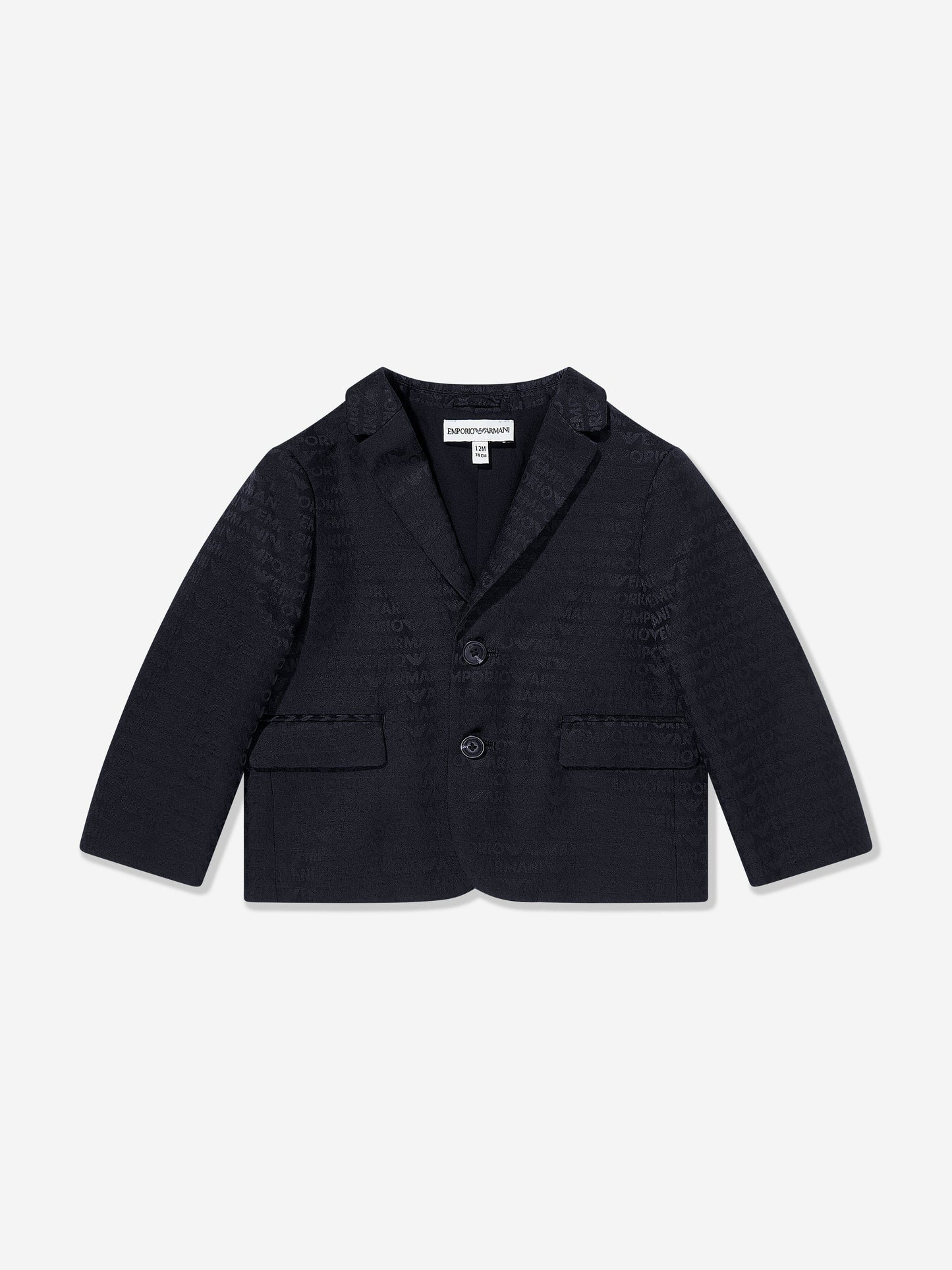 Emporio Armani Baby Boys Logo Blazer in Navy