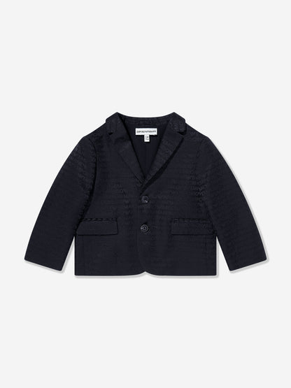 Emporio Armani Baby Boys Logo Blazer in Navy