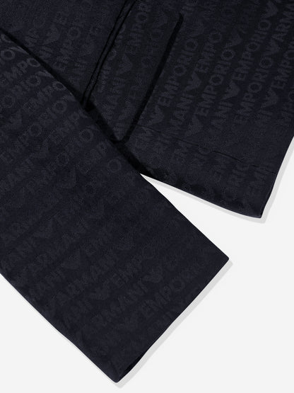Emporio Armani Baby Boys Logo Blazer in Navy
