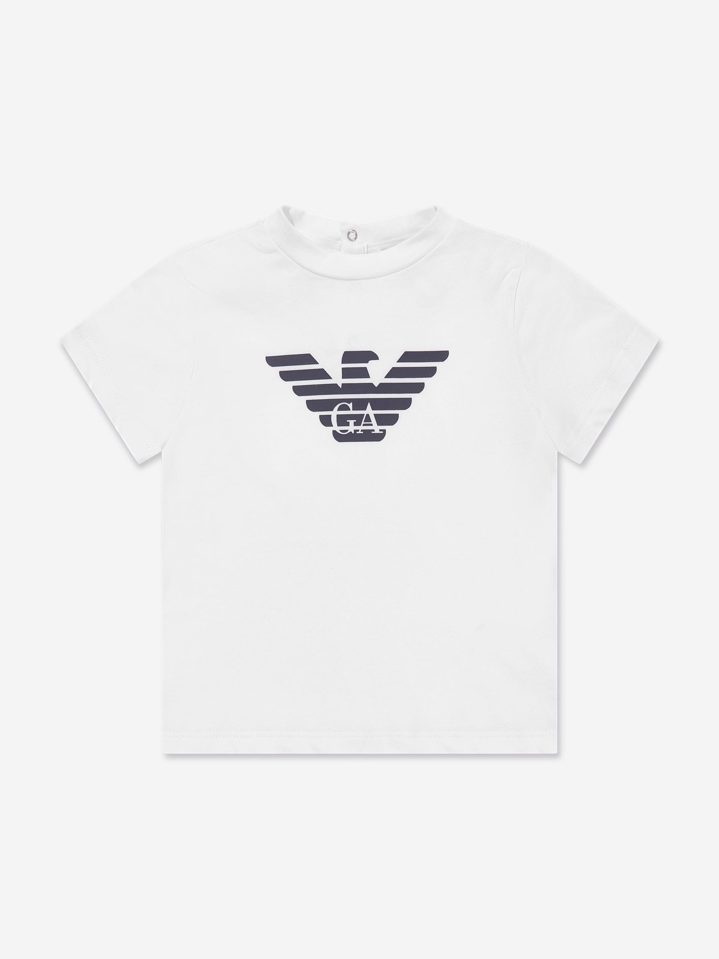Emporio Armani Baby Boys Logo T-Shirt in White