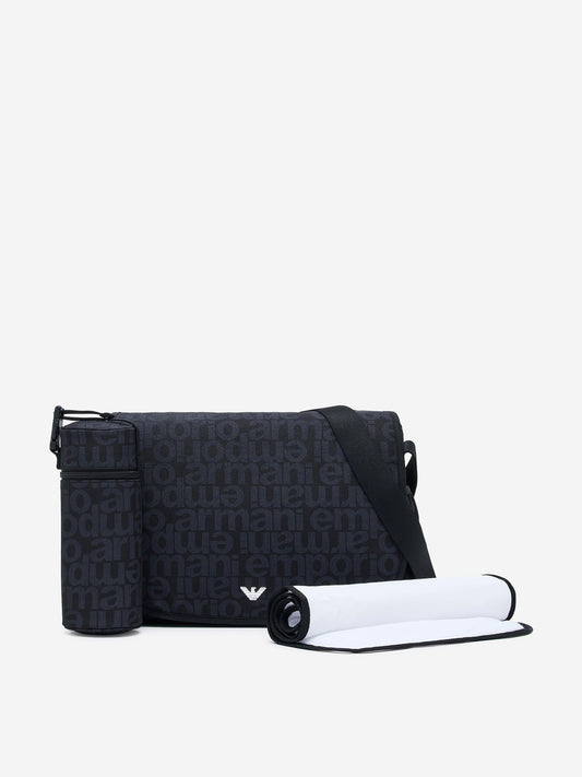 Emporio Armani Baby Logo Changing Bag in Navy (36cm)