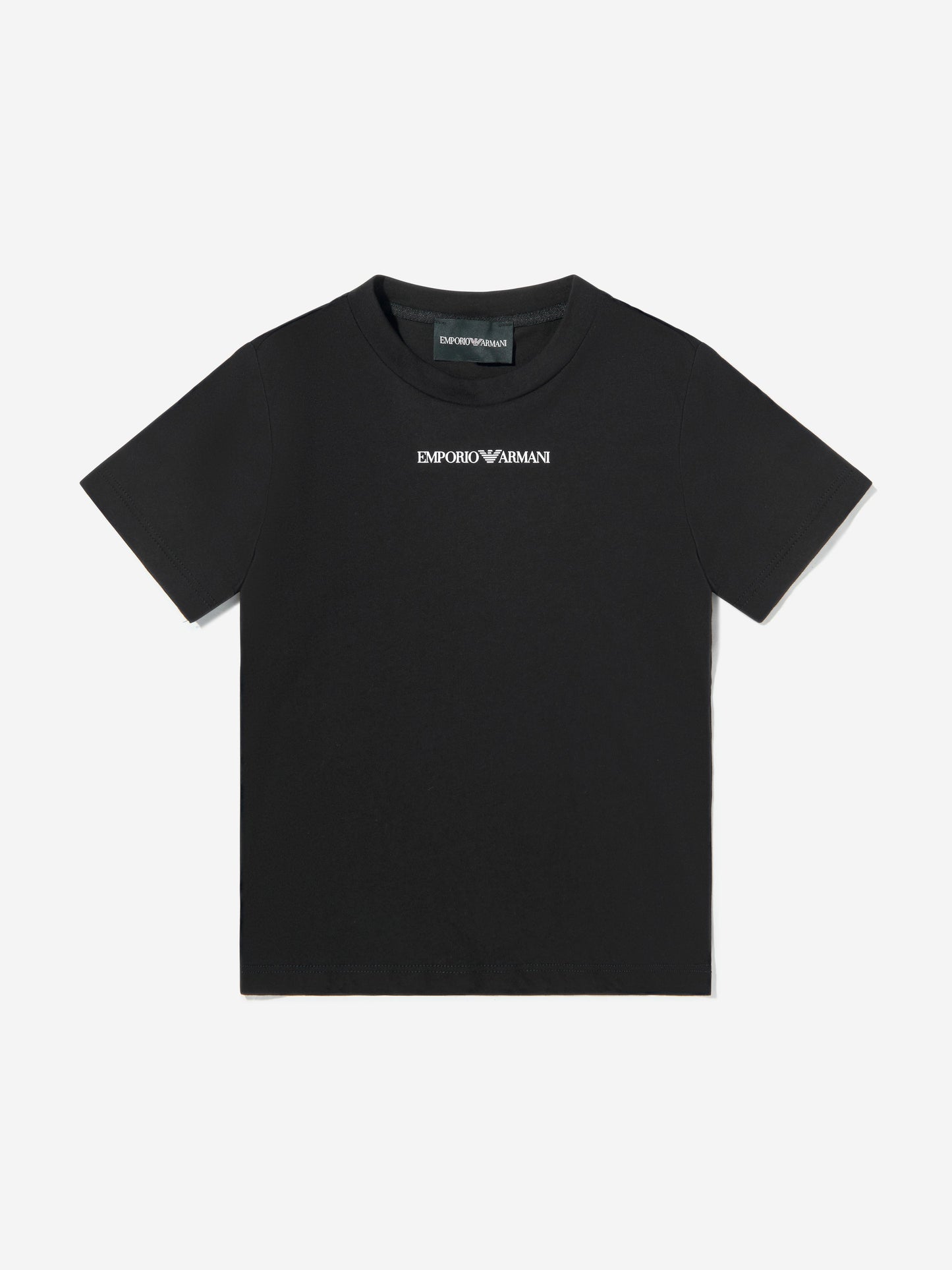 Emporio Armani Boys Logo T-Shirt in Black