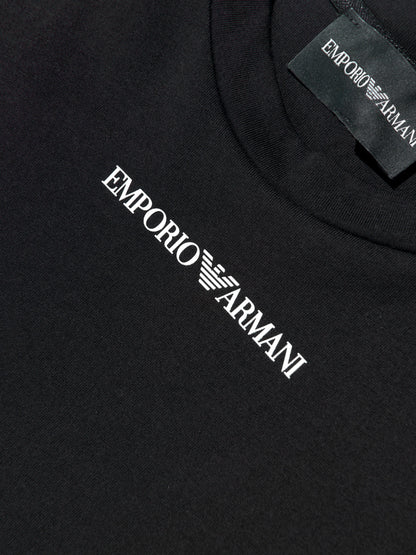 Emporio Armani Boys Logo T-Shirt in Black