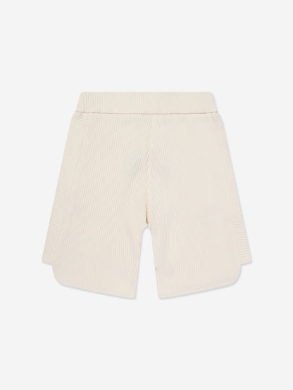Emporio Armani Boys Logo Shorts in Beige