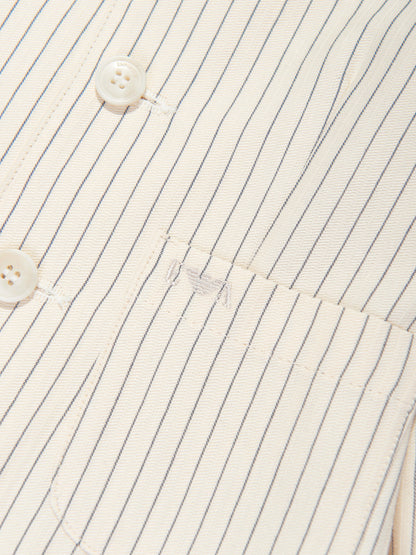 Emporio Armani Baby Boys Striped Linen Jacket in Ivory