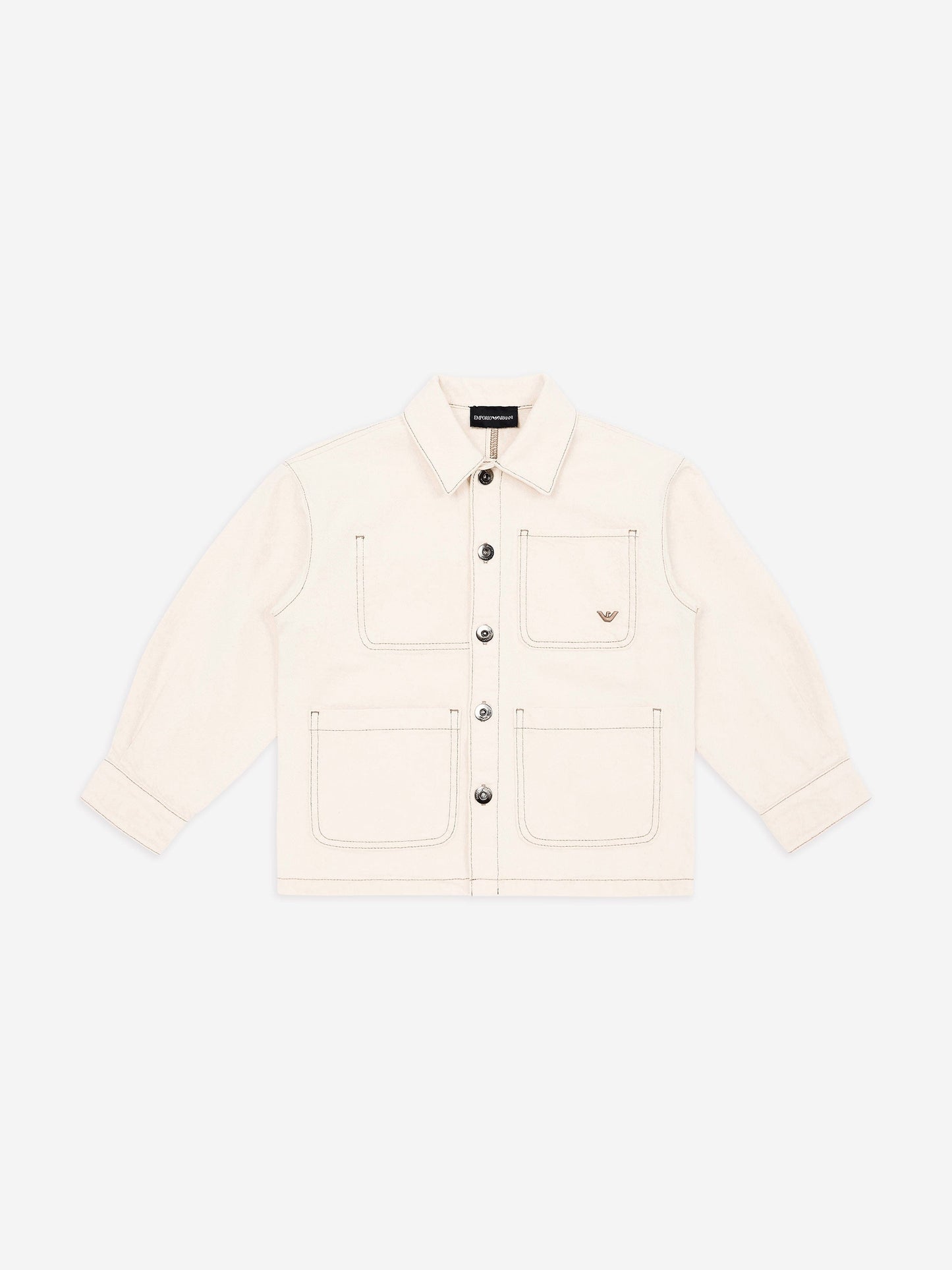 Emporio Armani Boys Cotton Jacket in Beige