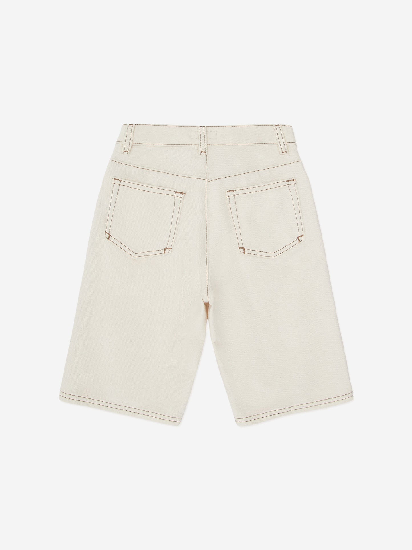 Emporio Armani Boys Cotton Bermuda Shorts in Beige