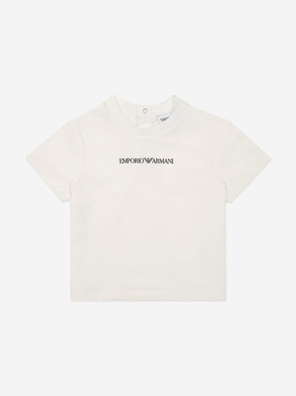 Emporio Armani Baby Boys Essential T-Shirt in White