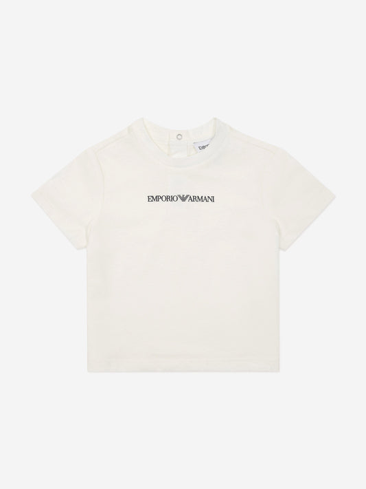Emporio Armani Baby Boys Essential T-Shirt in White