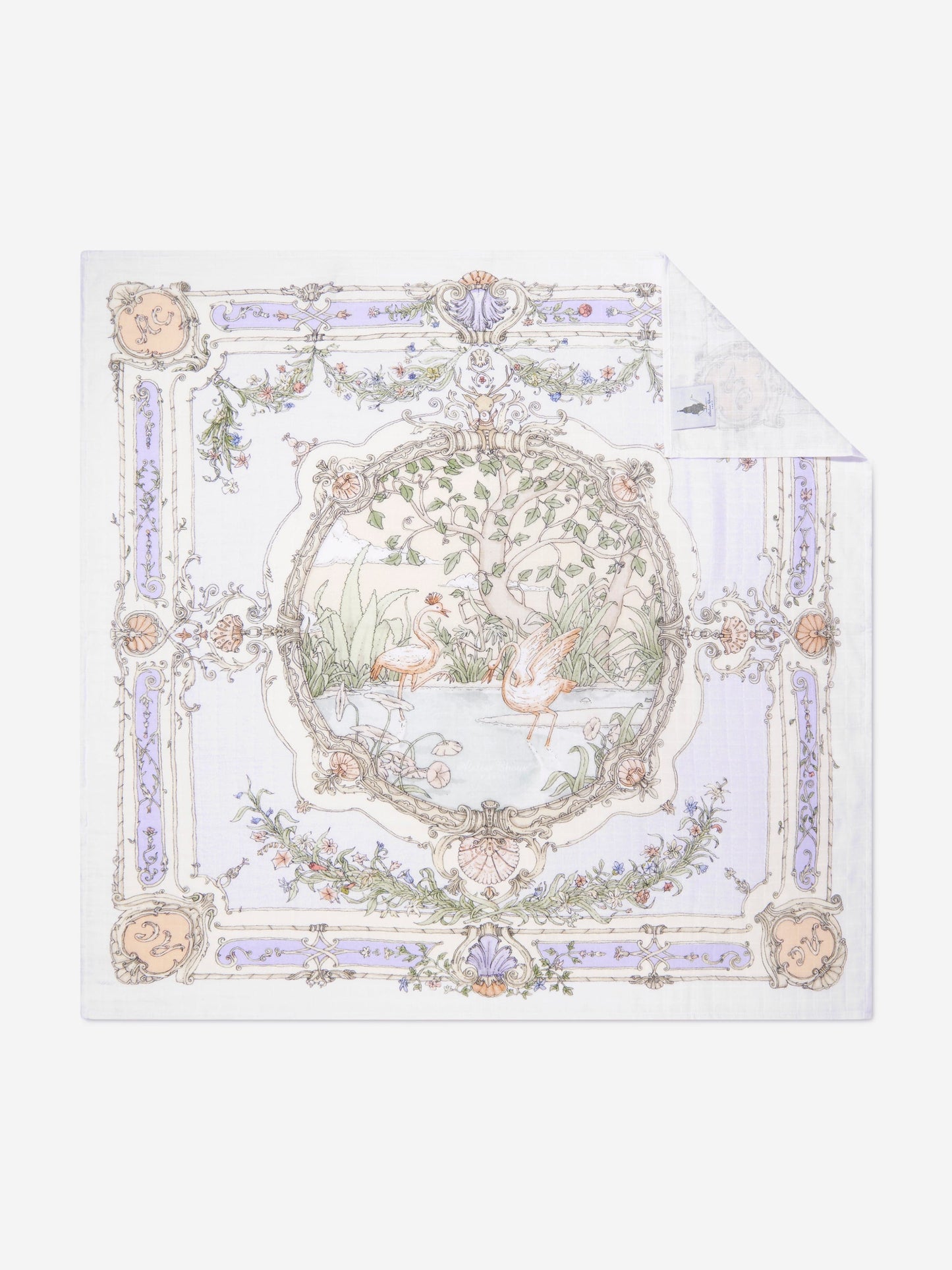 Atelier Choux Baby Girls Tapestry Swaddle in Purple (100cm)