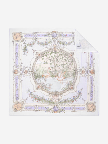 Atelier Choux Baby Girls Tapestry Swaddle in Purple (100cm)