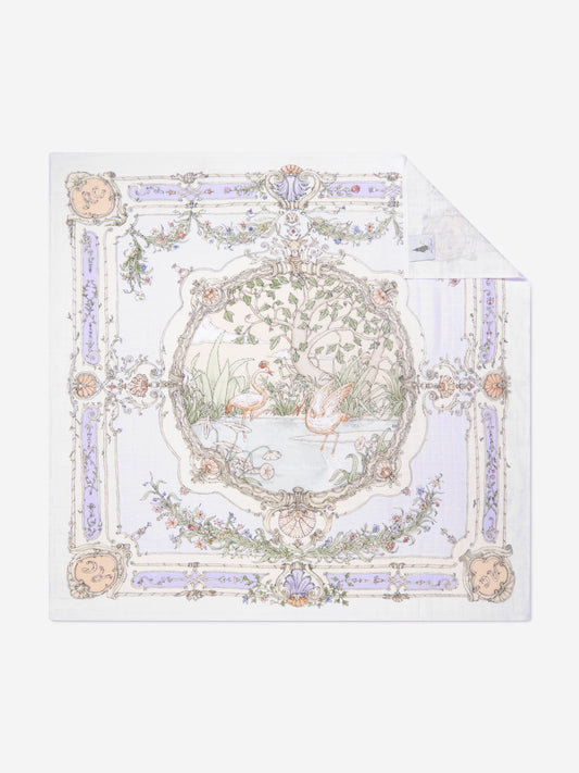 Atelier Choux Baby Girls Tapestry Swaddle in Purple (100cm)