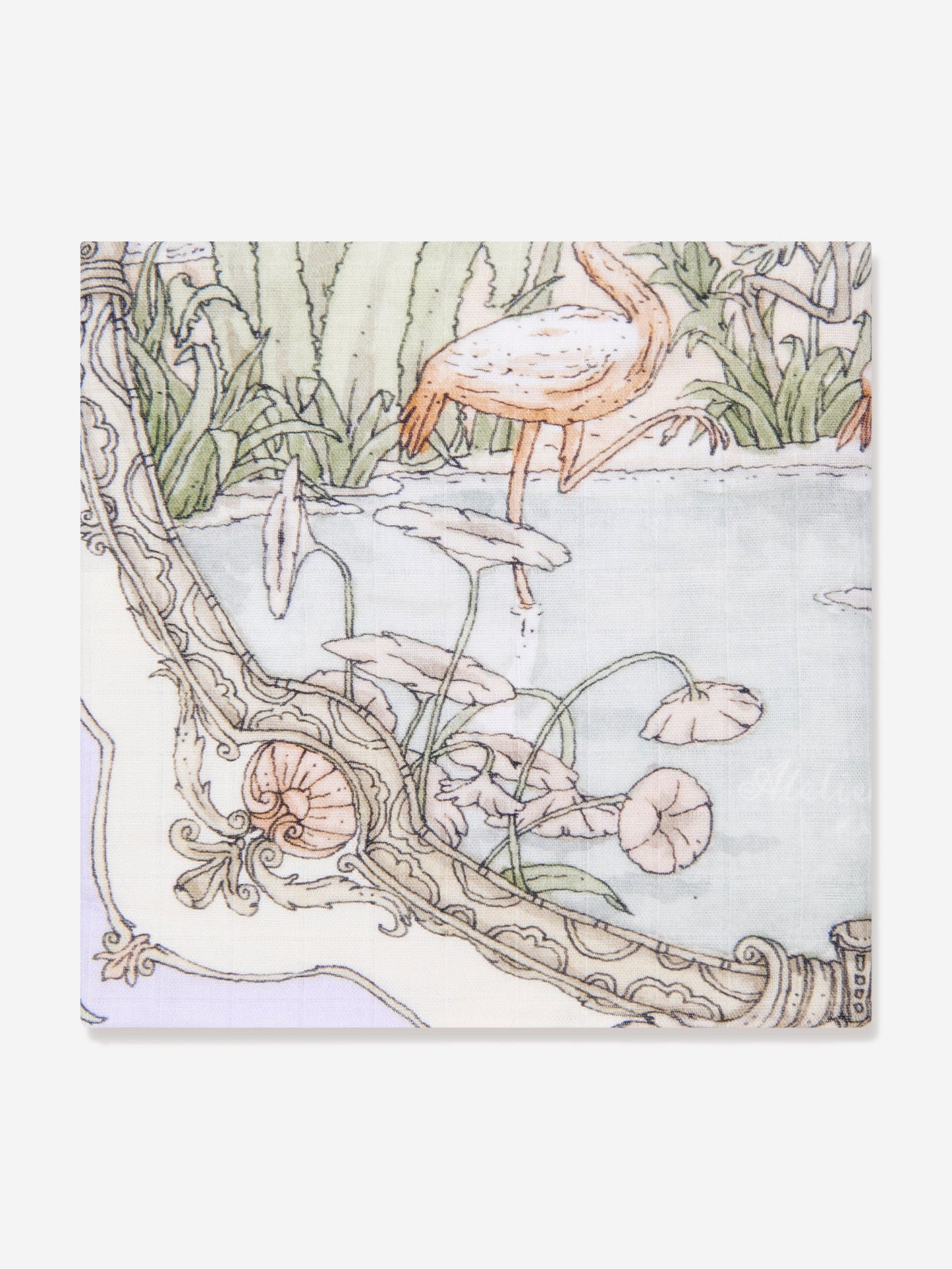 Atelier Choux Baby Girls Tapestry Swaddle in Purple (100cm)